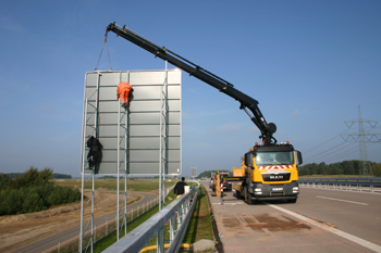 A14 Bundesautobahn Wolmirstedt Colbitz Verkehrsfreigabe Schildermontage 97