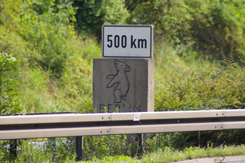 A1 Kilometerstein Berliner Bär Autobahn Betriebskilometer 54,8 1