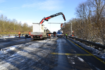 A1 Rheinbrücke Leverkusen Köln Vollsperrung Brückenwechsel Sperranlage Schranken 138