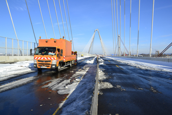 A1 Rheinbrücke Leverkusen Köln Vollsperrung Brückenwechsel Sperranlage Schranken 204