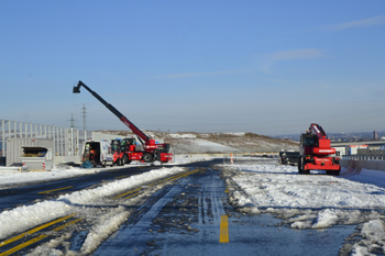 A1 Rheinbrücke Leverkusen Köln Vollsperrung Brückenwechsel Sperranlage Schranken 223