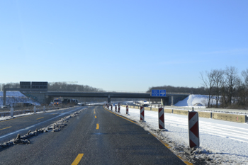 A1 Rheinbrücke Leverkusen Köln Vollsperrung Brückenwechsel Sperranlage Schranken 30