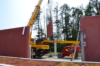 A33 Neue Bundesautobahn Lückenschluß Osnabrück Halle Bielefeld Lärmschutzwand Kran 29