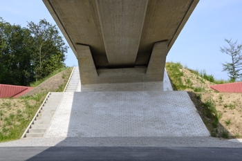 A33 Neue Bundesautobahn Lückenschluß Widerlager Autobahnbrücke 46