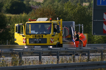 A38 Autobahn Papstbesuch Etzelsbach Eichsfeld Vollsperrung Pilger Absperrmaßnahmen 62