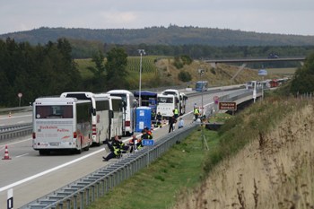 A38 Autobahn Papstbesuch Etzelsbach Eichsfeld Vollsperrung Pilger Busse 24