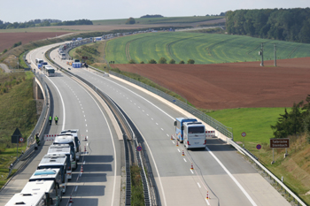 A38 Autobahn Papstbesuch Etzelsbach Eichsfeld Vollsperrung Pilger Busse 77