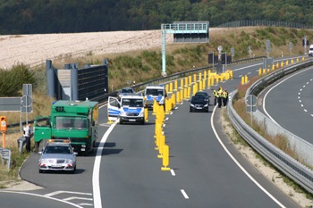 A38 Autobahn Papstbesuch Etzelsbach Eichsfeld Vollsperrung Pilger Polizeikontrolle 65