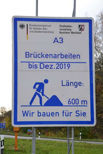 A3 Autobahn Emmerich Elten Brückeneinschub Streckenkontrolle Autobahnmeisterei 51