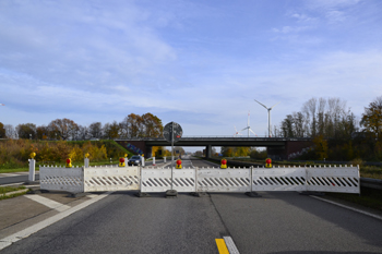 A3 Autobahn Emmerich Elten Brückeneinschub Streckenkontrolle Vollsperrung 28