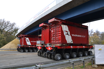 A3 Autobahn Emmerich Elten Verbundbrcke Self-Propelled Modular Transporter 18