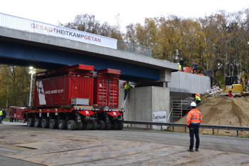 A3 Autobahn Emmerich Elten Verbundbrcke Self-Propelled Modular Transporter 25