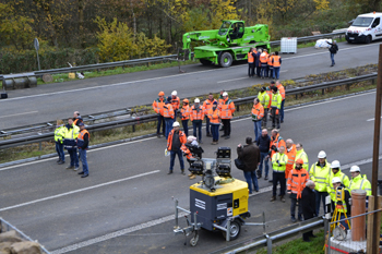 A3 Autobahn Emmerich Elten Verbundbrcke selbstfahrendes Transportgert 64