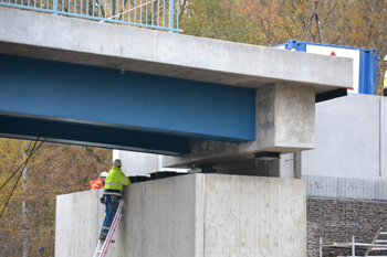 A3 Autobahn Emmerich Elten Verbundbrcke selbstfahrendes Transportgert 80