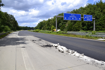 A3 Vollsperrung Autobahn Erneuerung Fahrbahndecke Sanierung Asphalt Duisburg Kaiserberg Wedau Breitscheid 67