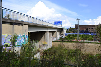 A40 Ruhrschnellweg Autobahn Vollsperrung Bochum Schlachthofbrücke 15