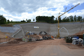 A44 Autobahn Kassel Eschwege Eisenach Wehretal Reichensachen Oetmannshausen DEGES Spitzenbergtunnel Neubau 67