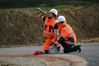 A44 Autobahnneubau Tunnelanstich Boyneburg Dorette Autobahntunnel Sprengung Sontra Wichmannshausen 98