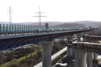 A45 Autobahn Großbrücke Lennetal Hagen Verschub Brückenneubau 86