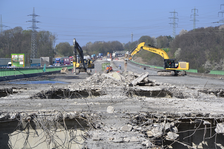 A45 Autobahn Sauerlandlinie Hagen Lennetalbrücke Abriß Rückbau 04