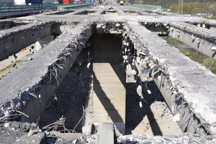 A45 Autobahn Sauerlandlinie Hagen Lennetalbrücke Abriß Rückbau 10