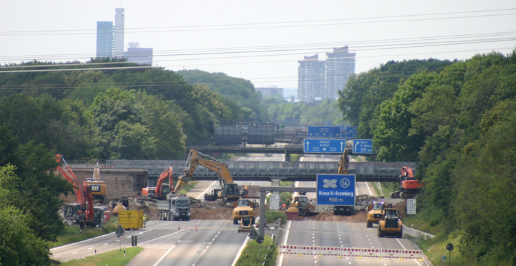 A4 Autobahnbrücke Köln Frankfurter Straße B8 Autobahnkreuz Gremberg Autobahndreieck Heumar 16