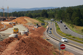 A4 Bundesautobahn Trassenverlegung Friedewald Autobahnausbau 68