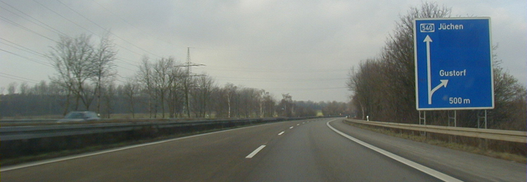 A540 Autobahn Jüchen Grevenbroich Gustorf Rommerskirchen B59n 18