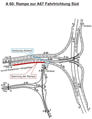 A60 A67 Rüsselsheimer Dreieck 