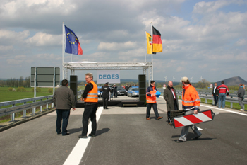 A71 Autobahn Verkehrsfreigabe Heldrungen Südharz A 38 Jungfernfahrt 33