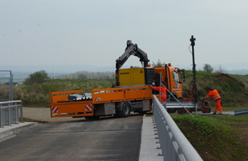 A71 Autobahn Verkehrsfreigabe Heldrungen Südharz A 38 Schutzleitplanken 18