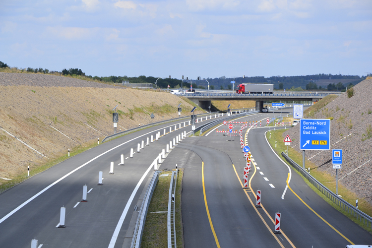 A72 neue fertige Autobahn Rötha Borna Espenhain Colditz Bad Lausick B95 25