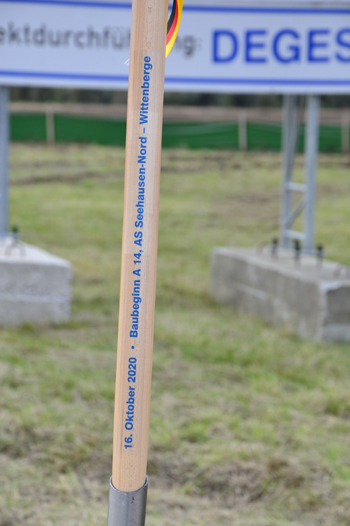 A 14 Autobahnneubau Elbebrücke Seehausen Wittenberge Spatenstich 97