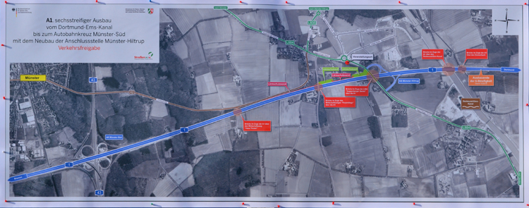 A 1 Bundesautobahn Münster sechsstreifiger Ausbau Verkehrsfreigabe 59
