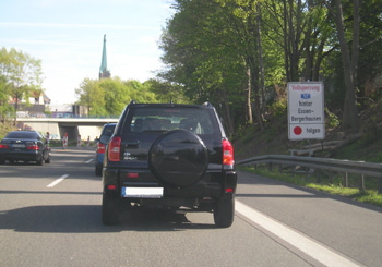 A 52 Autobahn Essen Vollsperrung Bergbauschacht 4