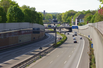 A 52 Autobahn Essen Vollsperrung Bergbauschacht 8