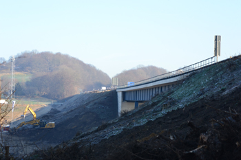 A 544 Aachen Autobahn Vollsperrung Haarbachtalbrücke Sprengung Brückenneubau Hüls 87