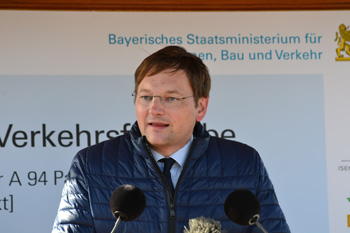 A 94 Einweihung Verkehrsfreigabe Landesverkehrsminister Bayern Hans Reichhart