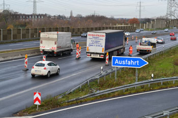 Abbau der Verkehrssicherung auf einer Autobahn 88