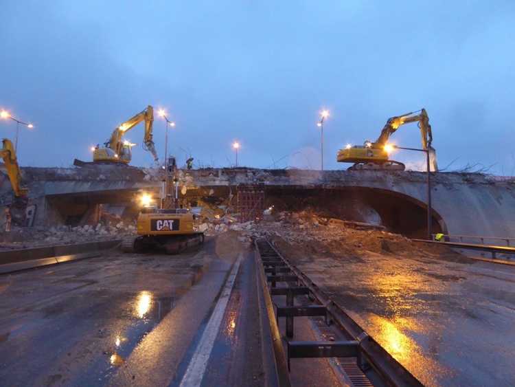 Abbruch Erdberger Brücke2 Autobahn Österreich