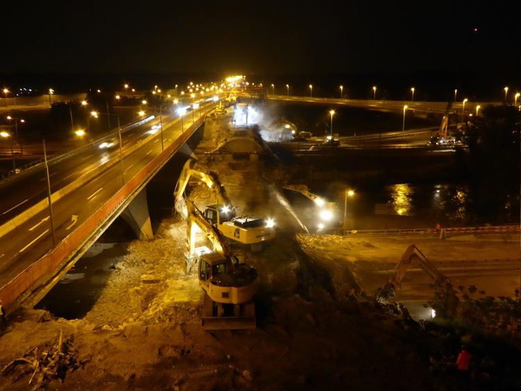 Abbruch Erdberger Brücke Autobahn Österreich