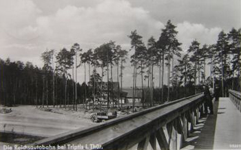 lteste Autobahnrastanlage Deutschlands Rodaborn Triptis Reichsautobahn Berlin - Mnchen Fugngerberfhrung