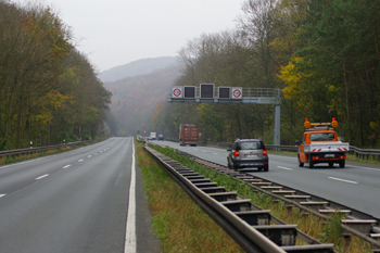 Autobahn A4 Leutraltal Magdala Jena Schorba Verkehrsumlegung 63