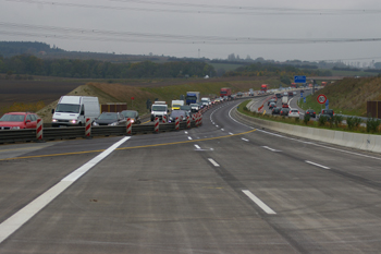 Autobahn A4 Leutraltal Magdala Jena Schorbaer Berg Autobahnsteigung Verkehrsumlegung 14