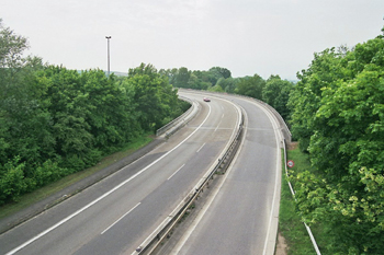 Autobahn A643 Mainz - Wiesbaden Schiersteinerbrücke 3