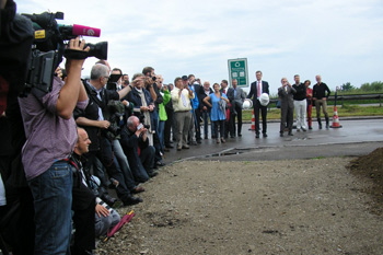 Autobahn A8 1.Spatenstich Ausbau Günzburg - Augsburg  Pansuevia 178