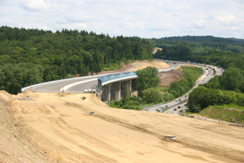 Autobahn A8 Karlsruhe Stuttgart Vollausbau Pfinztalbrcke Nttingen 58