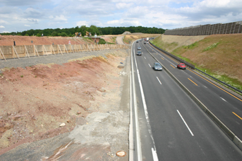 Autobahn A8 Karlsruhe Stuttgart sechsstreifiger Autobahnausbau Karlsbad Nttingen 55