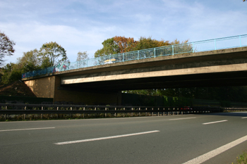 Autobahn A 43 sechsstreifiger Ausbau Recklinghausen Am Leiterchen Autobahnbrücke 98