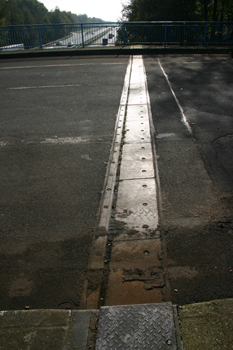 Autobahn A 43 sechsstreifiger Ausbau Recklinghausen Am Leiterchen Autobahnbrücke Fahrbahnübergang 36